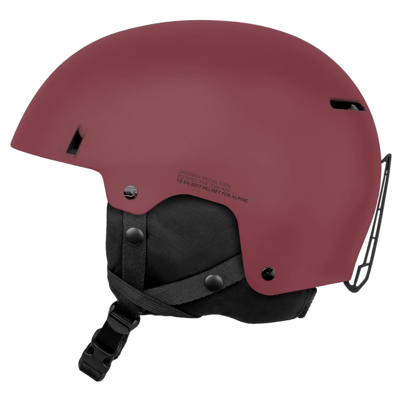Side view of the Sanbox Icon Snow Mips Helmet in Marrocco colourway, unisex's model