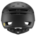 Back view of the Smith Summit MIPS Helmet in Matte Black colourway, unisex's model