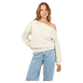 Off Shoulder Knit Jumper - Womens