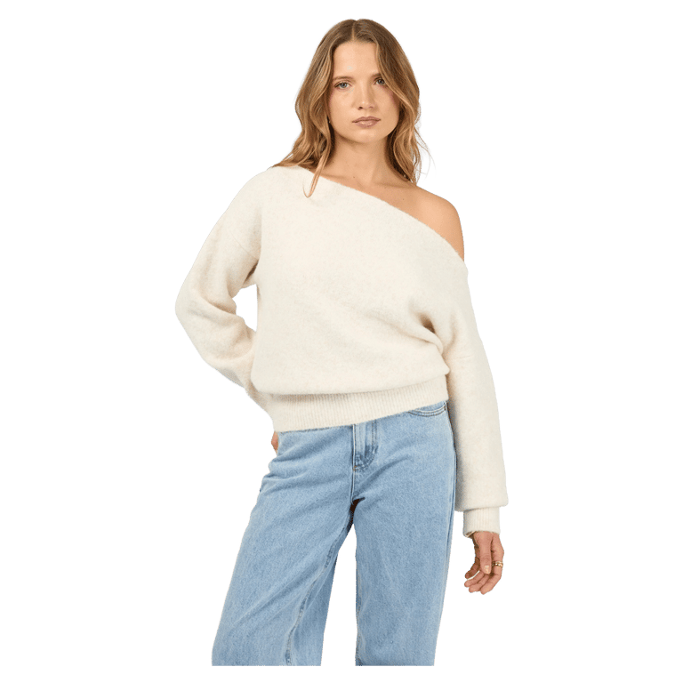 Off Shoulder Knit Jumper - Womens