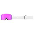 Strap view of the Giro Method II Goggles in Stacked White, Pink lens, unisex model
