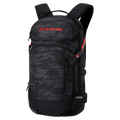 Main view of the Dakine Heli Pro 20L Backpack in BLACK VINTAGE CAMO colourway, unisex's model