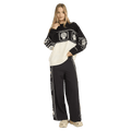 Front view of women wearing the Billabong Sea Side Dreamer Sweater - Womens in Black Sand