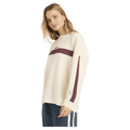 Side view of women wearing the Billabong Endless Ease Sweater in Salt Crystal