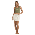 Front view of a woman wearing the Summer Lover Tank - Womens from Billabong in Luv Army
