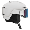 Side view of the Salomon Osmo Pro Sigma Photo Visor Helmet in White colourway, unisex's model