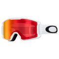 Main view of the Oakley Line Miner XS Goggles in Matte White, Prizm Torch lens, kids model