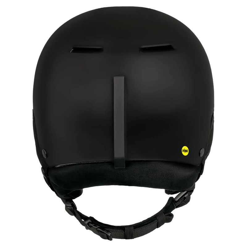 Back view of the Sanbox Icon Snow Mips Helmet in Black colourway, unisex's model