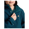 Close view of the Burton Cinder Anorak in Deep Emerald colourway, kids's model