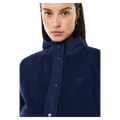 Close view of the PE NATION Technique Quilt  Dark Navy Jacket,  26/27 Womens's model