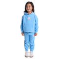 Full-body view of the Eve Girl Sport Club Hoodie in Blue colourway, toddler's model