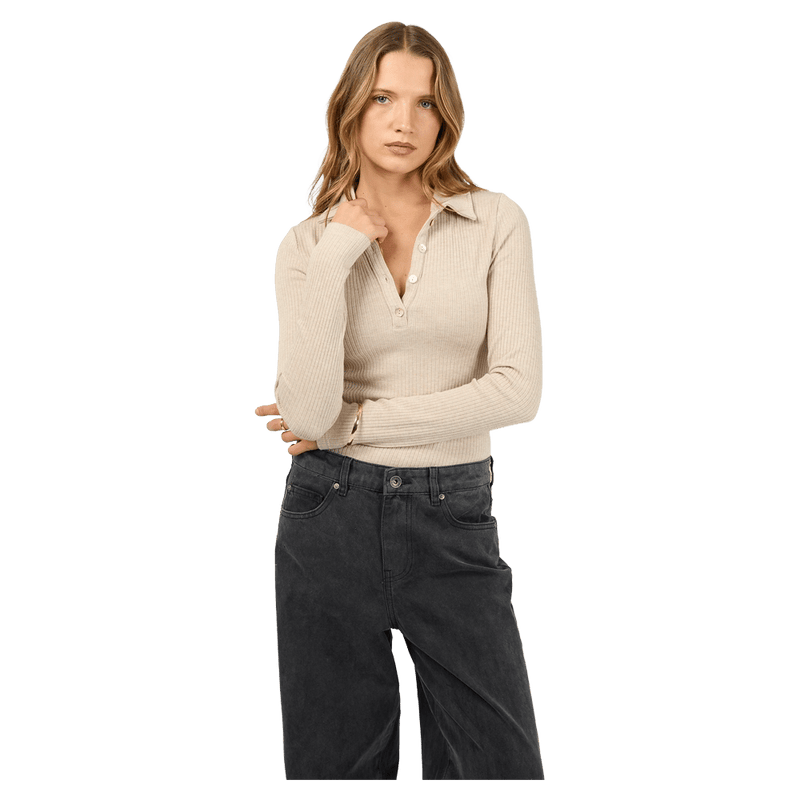 Aria Knit Long Sleeve Top - Womens