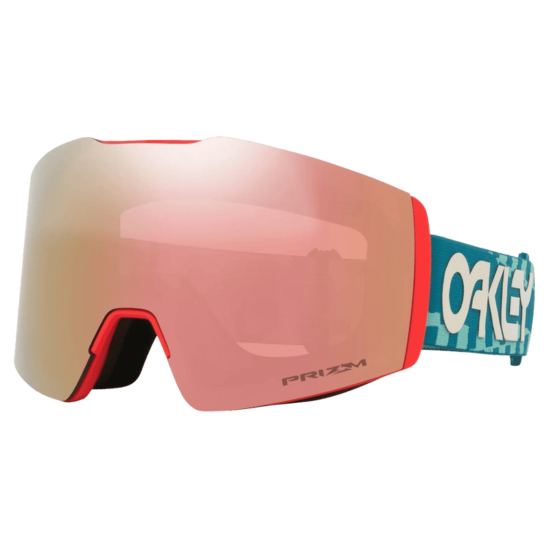 Main view of the Oakley Fall Line XL Goggles in Pacific Chex, Prizm Rose Gold lens, unisex model