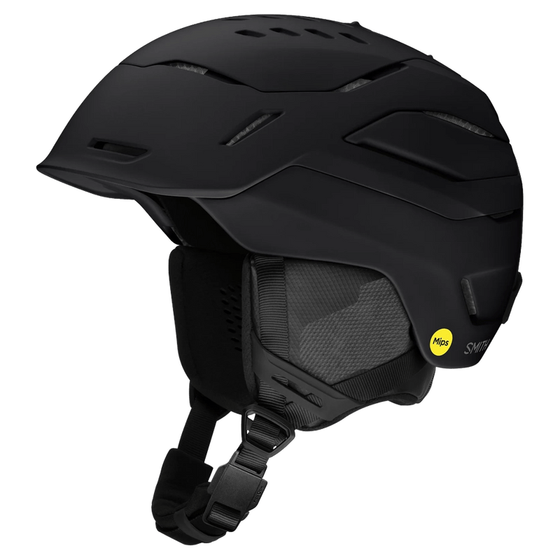 Main view of the Smith Vantage 2 MIPS Helmet in Matte Black colourway, unisex's model