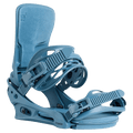 Main view of the Burton Cartel Bindings in Bluestone colourway, mens/unisex's model