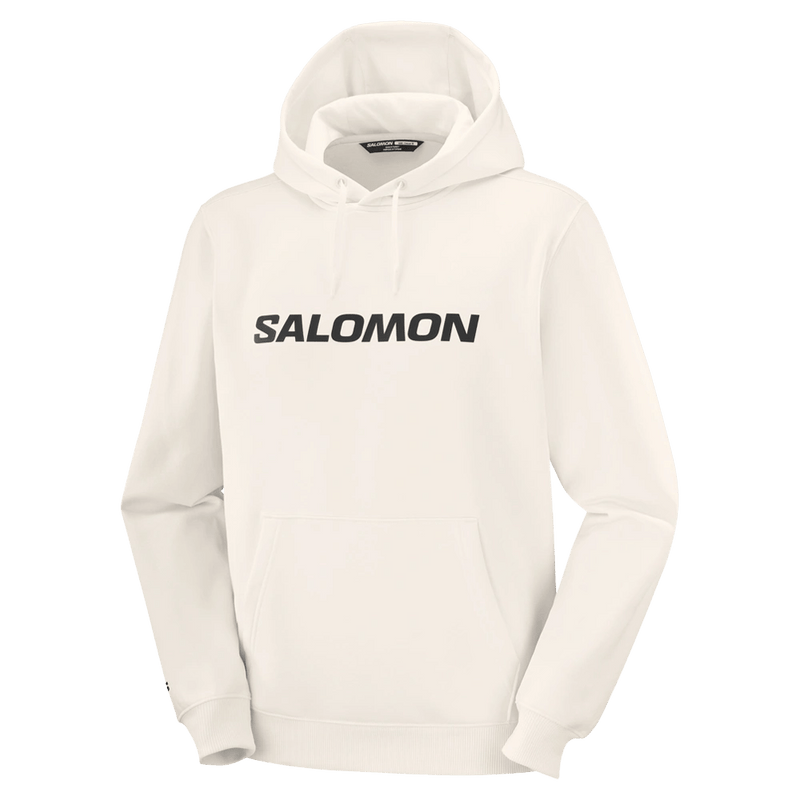 pRODUCT VIEW FRONT of the Salomon 2026 Logo Hoodie in Whisper White colourway