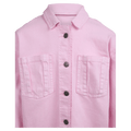 Close view of the Eve Girl Rosie Shacket in Pink colourway, kids's model