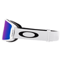 Side view of the Oakley Line Miner XL Goggles in Matte White, Prizm Argon lens, unisex model