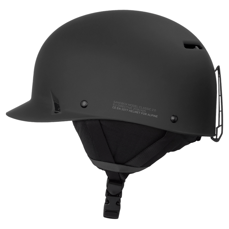 Side view of the Sanbox Classic 2.0 MIPS Helmet in Black colourway, unisex's model