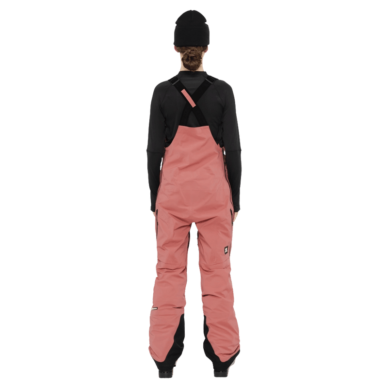 Back view of the Armada Rayleigh 3L Bib in Faded Rose colourway, women's model