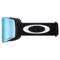 Side view of the Oakley Fall Line XL Goggles in Matte Black, Prizm Sapphire lens, unisex model