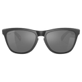 Front view of the Oakley Frogskin Sunglasses in Matte Black colourway, unisex's model