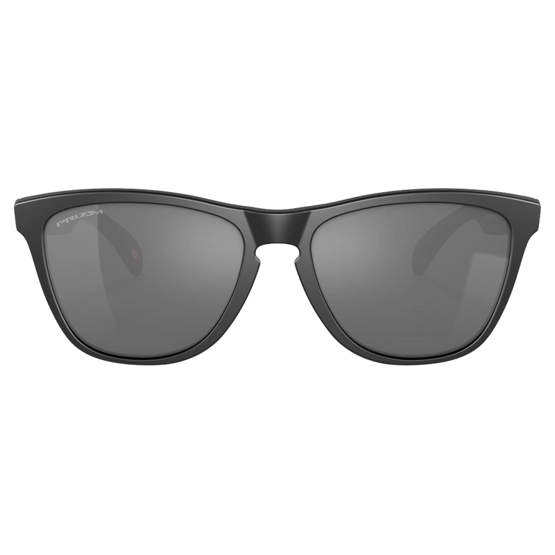 Front view of the Oakley Frogskin Sunglasses in Matte Black colourway, unisex's model