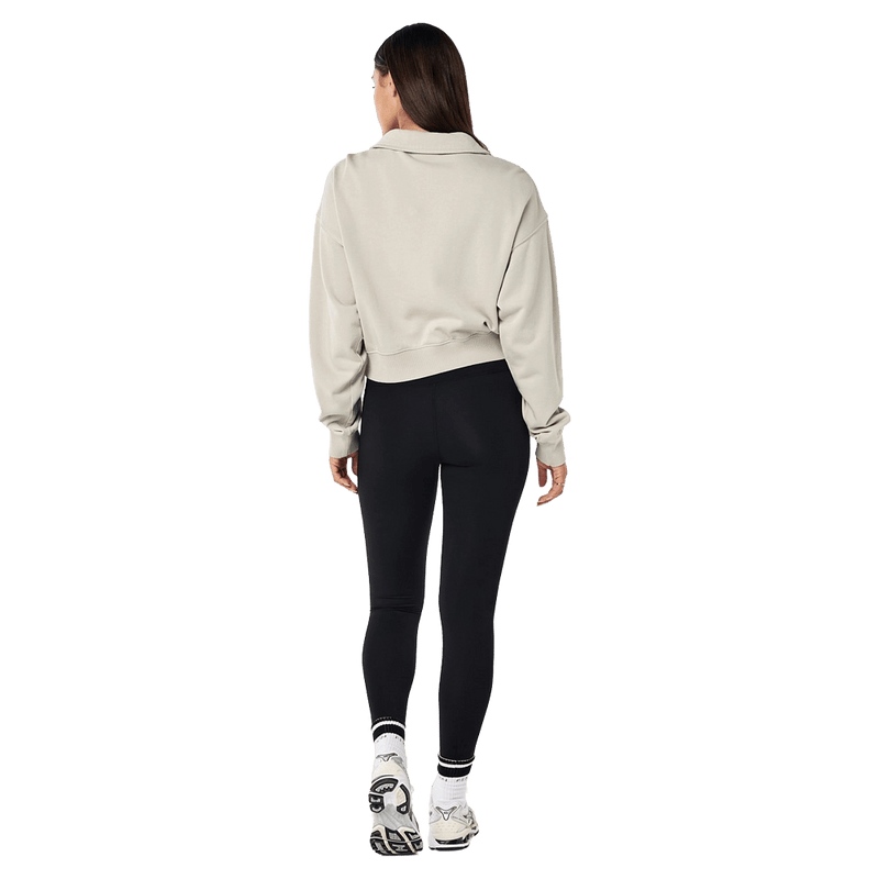 Back view of the PE NATION Tranquility Zip Sweat Washed Moonstruck Jumper,  26/27 Womens's model