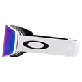 Side view of the Oakley Fall Line XL Goggles in Matte White, Prizm Argon lens, unisex model
