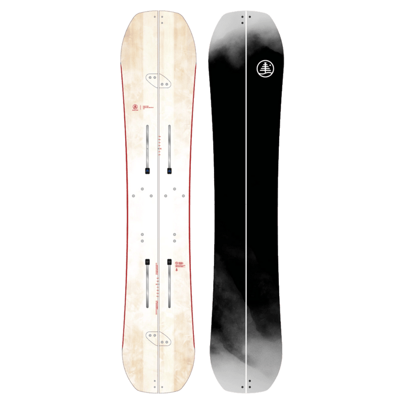Main  view of the Burton Hometown Hero Black and White Splitboard,  26/27 unisex's model