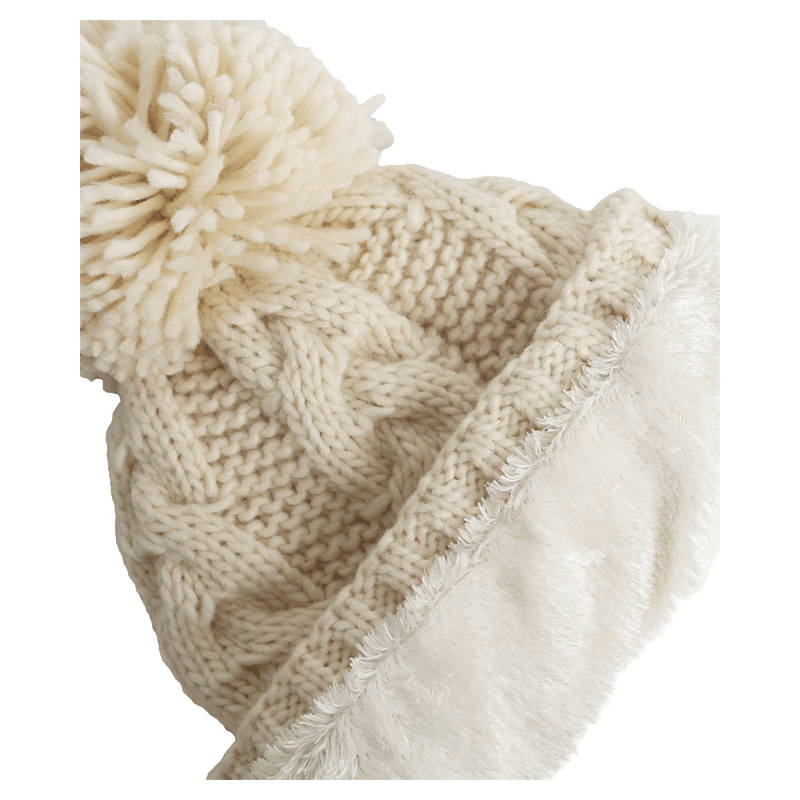 Inside Front view of the Billabong Cozy Up Beanie - Womens in White Cap