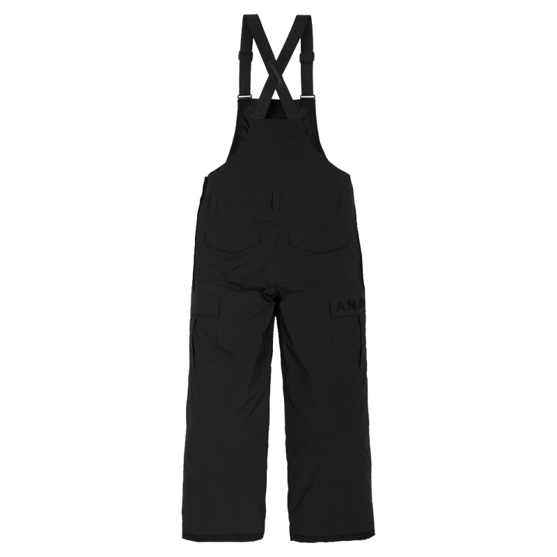 Back view of the Armada Sumpter 2L Bib in Black colourway, men's model