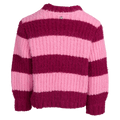 Back view of the Eve Girl Daria Knit Jumper in Canberry colourway, toddler's model