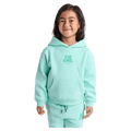 Front view of the Eve Girl Sport Club Hoodie in Mint colourway, toddler's model