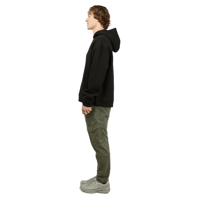 Side view of the St Goliath Sensor Hoodie in Black colourway, men's model