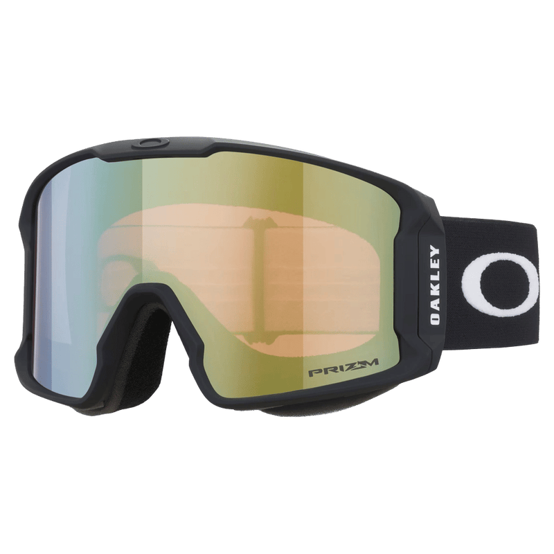 Main  view of the Oakley Line Miner XL Goggles in Matte Black, Prizm Sage Gold lens, unisex model