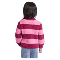 Back view of the Eve Girl Daria Knit Jumper in Canberry colourway, toddler's model