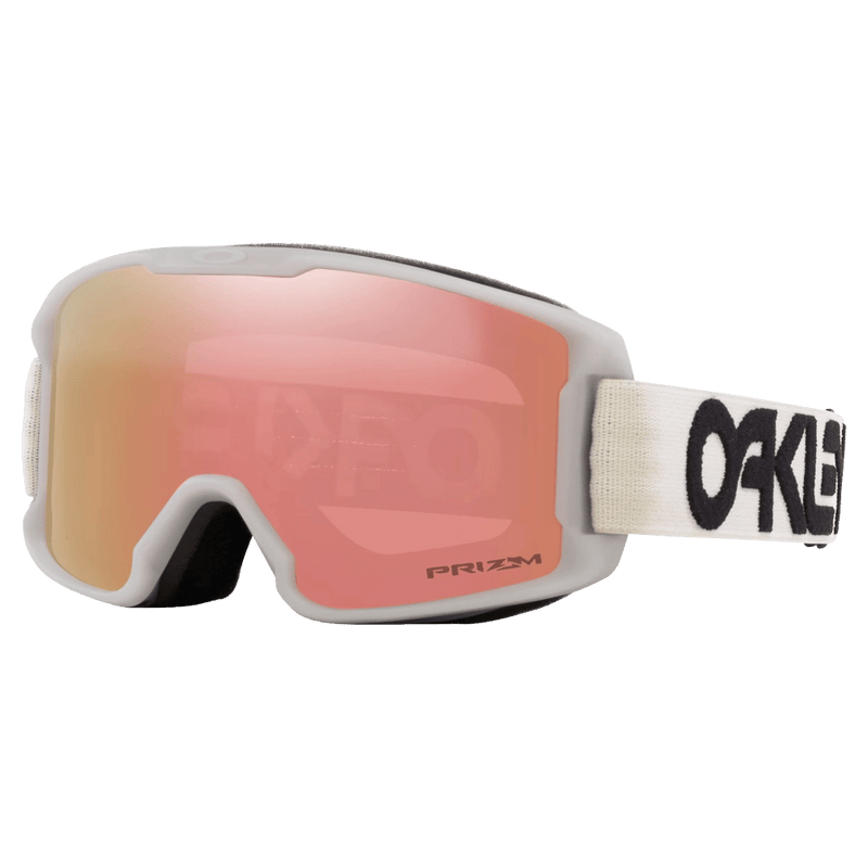 Main view of the Oakley Line Miner XS Goggles in Cool Grey, Prizm Rose Gold lens, kids model