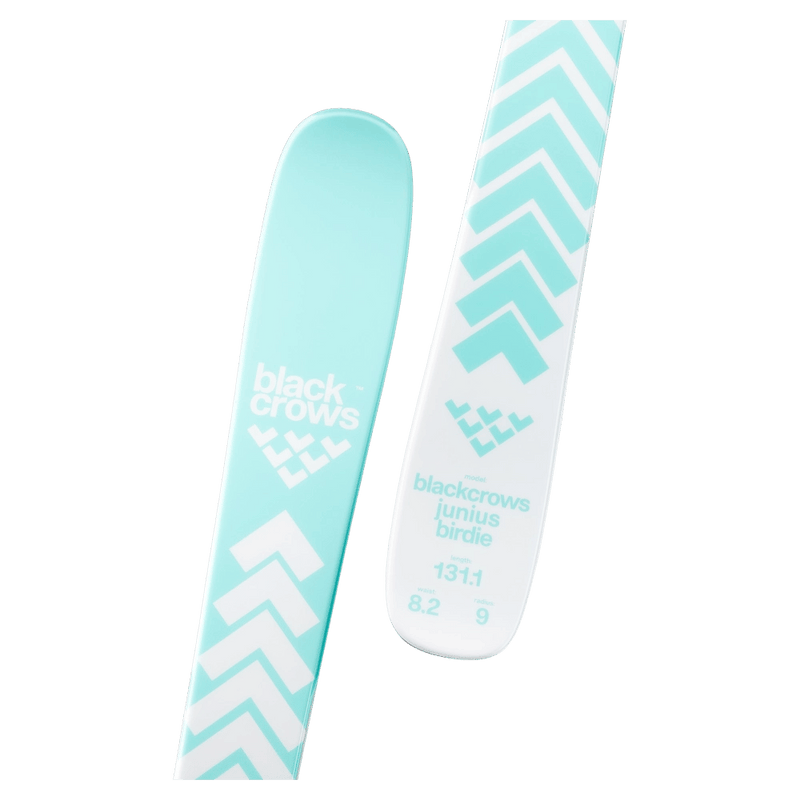 Close view of the Black Crows JUNIUS BIRDIE Skis,  26/27 unisex's model