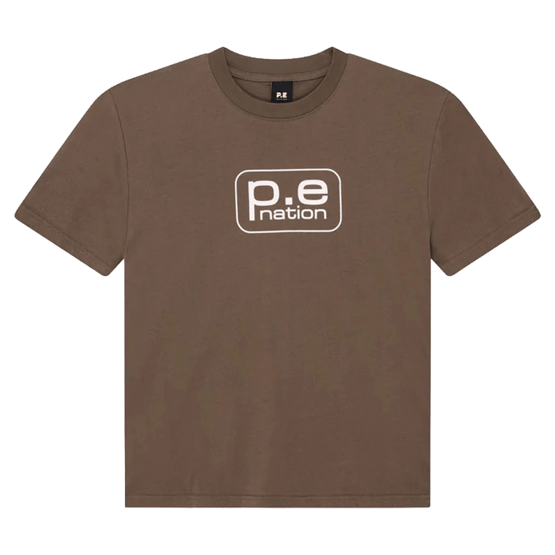 Solo view of the PE NATION Fluxx Walnut Tee,  26/27 Womens's model