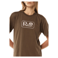 Close view of the PE NATION Fluxx Walnut Tee,  26/27 Womens's model
