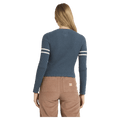 Back view of women wearing the Billabong Real Since 73 Sweater in Stormy