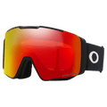 Main view of the Oakley Line Miner Pro XM Goggles in Matte Black, Prizm Torch and Iced lens, unisex model