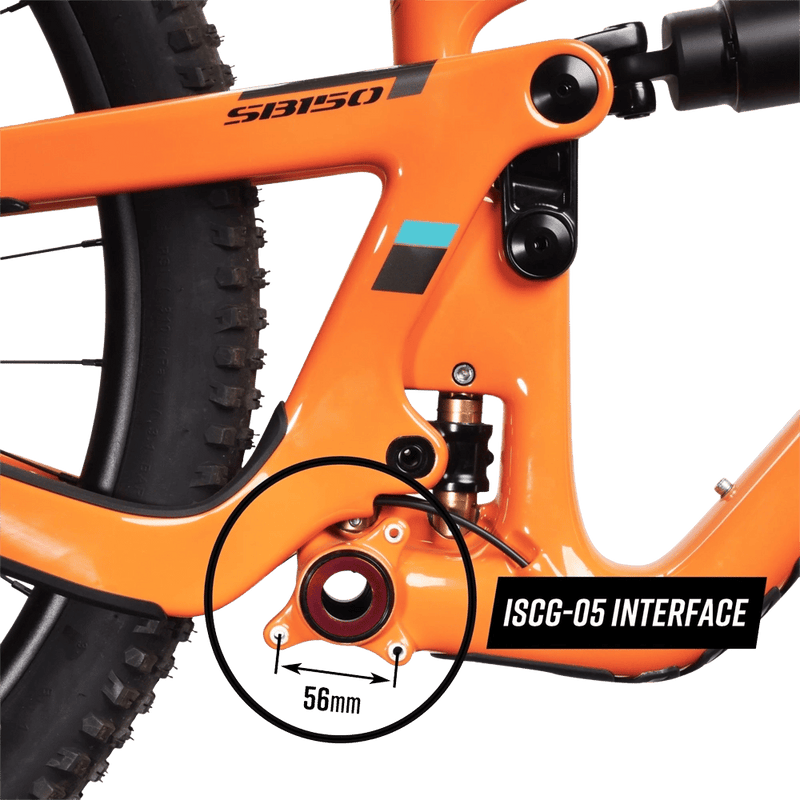 infographic  view of the Funn Zippa Lite Chain Guide in Black colourway, unisex model