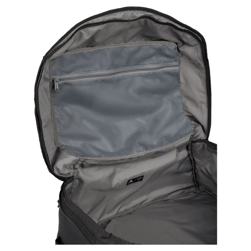Inside view of the Burton Gig 70L Duffle Bag in True Black colourway, unisex's model
