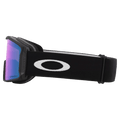 Side view of the Oakley Line Miner XL Goggles in Matte Black, Prizm Iced lens, unisex model