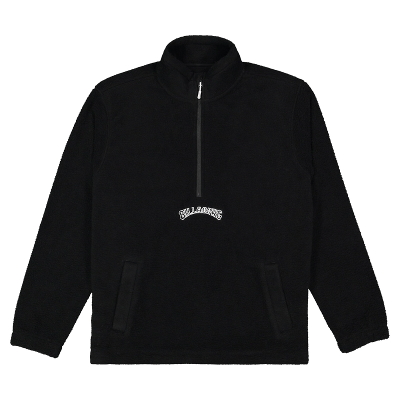 Front view of the Billabong Boundary Mockneck Jumper in Black