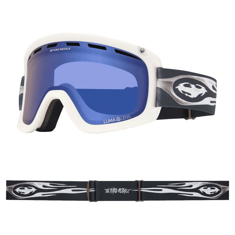 Spare lens view of the Dragn D1 Goggles in Beyond Medals, LL Dark Smoke lens, unisex model