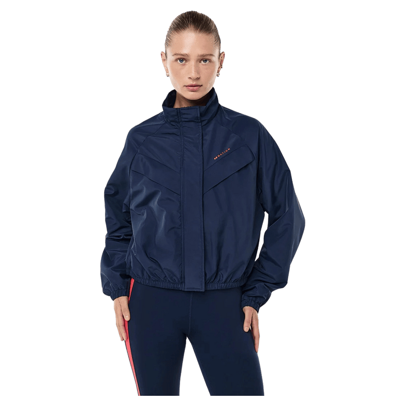 Main view of the PE NATION Shield Dark Navy Jacket,  26/27 Womens's model