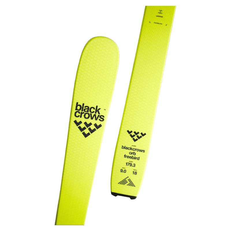 Close view of the Black Crows ORB FREEBIRD Skis,  26/27 unisex's model